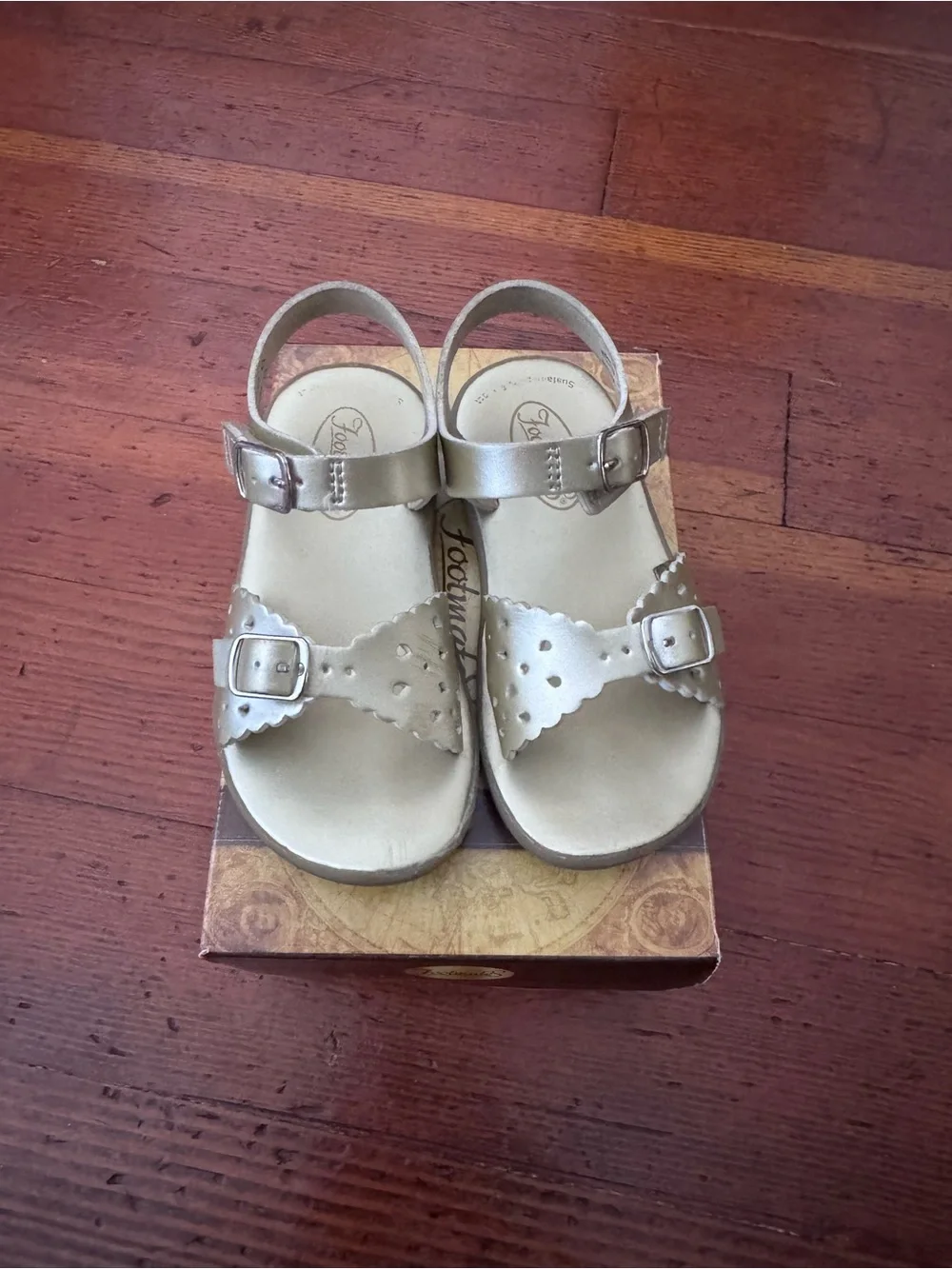 Footmates Toddler Metallic Gold Buckle Sandals